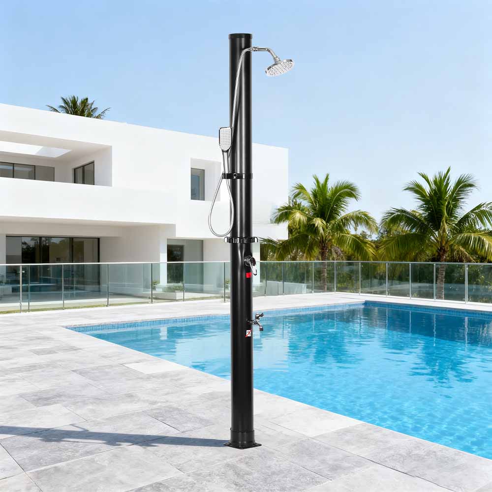 LY18L05-HB 18L দুই সেকশন ABS ক্রোম শাওয়ার হেড সোলার শাওয়ার আউটডোর গার্ডেন শাওয়ার